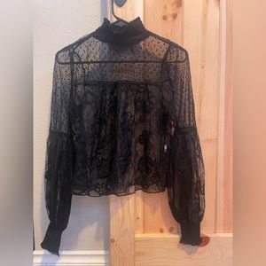 Black lace Victorian top